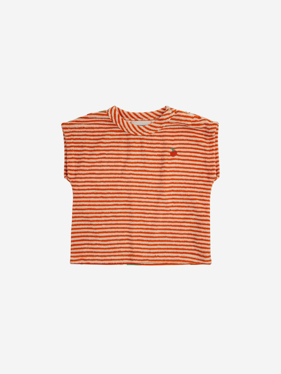 Orange Stripe Terry T-Shirt | Baby