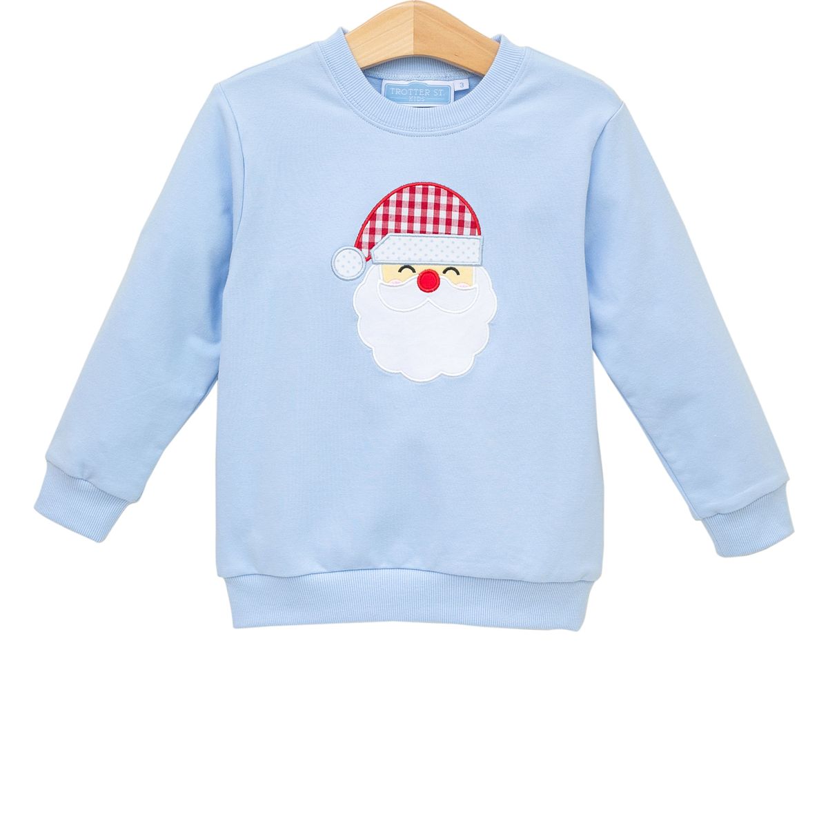 Santa French Terry Pullover | Light Blue