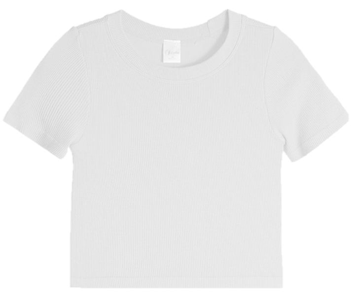 Ribbed Seamless Top | White