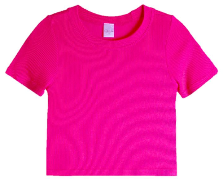 Ribbed Seamless Top | Barbie Pink