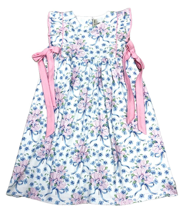 Blue Spring Ruffle Dress