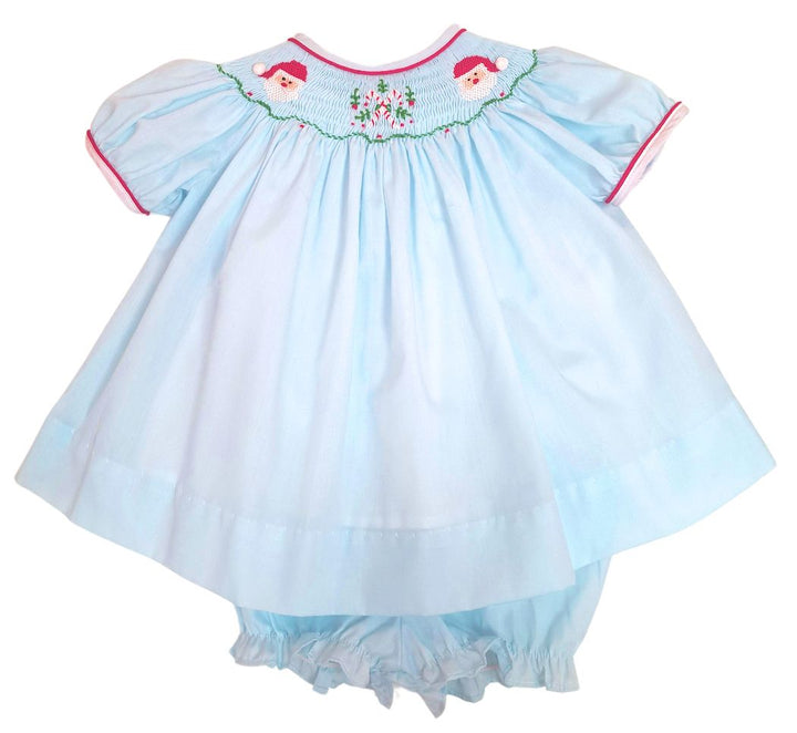 Hand Smocked Blue Bishop Set | Santa Claus