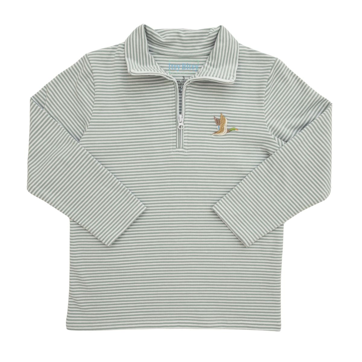 Striped Mallard Quarter Zip Pullover