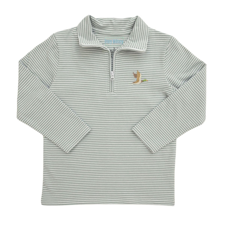 Striped Mallard Quarter Zip Pullover