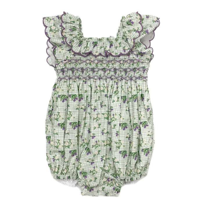 Blackberry Floral Gingham Bubble