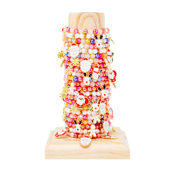 Christmas Holiday Stretchy Bracelets, assorted