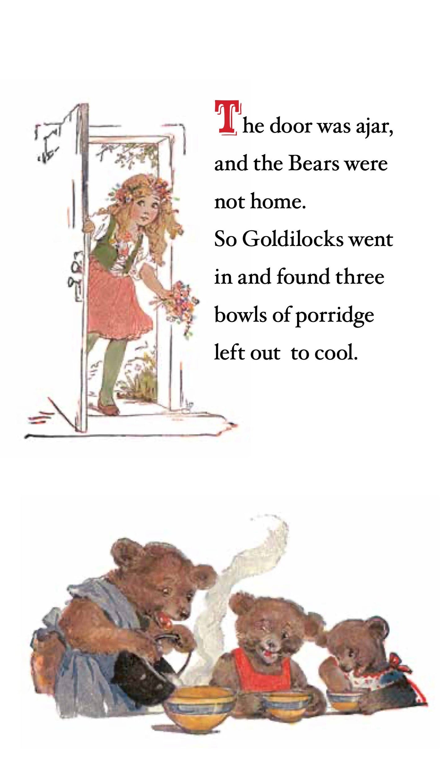 Vintage The Three Bears Shape Book