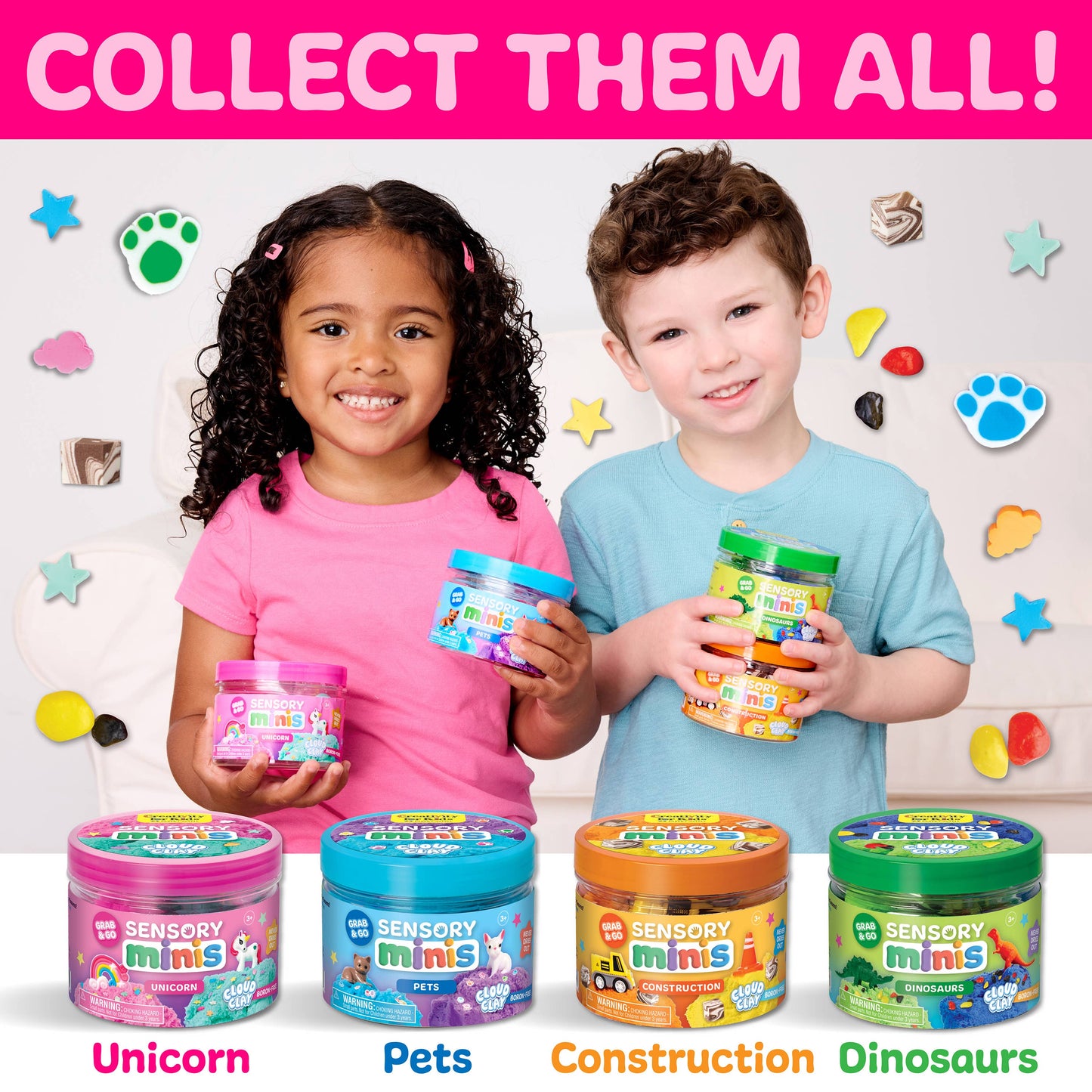 Sensory Mini Play Kit Jar with Cloud Clay | Unicorn