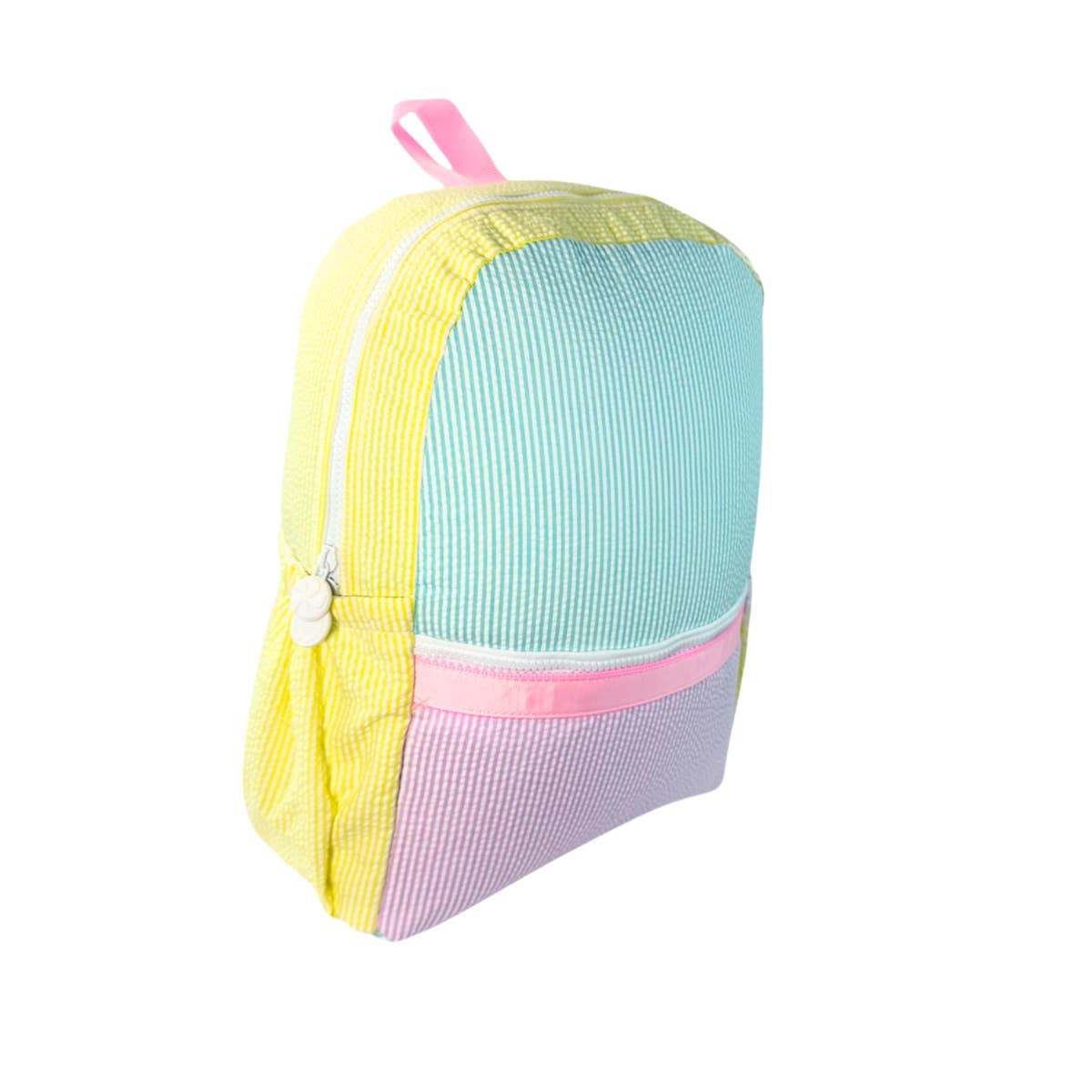 Medium Seersucker Backpack w/ Pocket | 1989