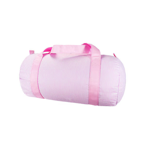 Pink Seersucker Medium Duffel