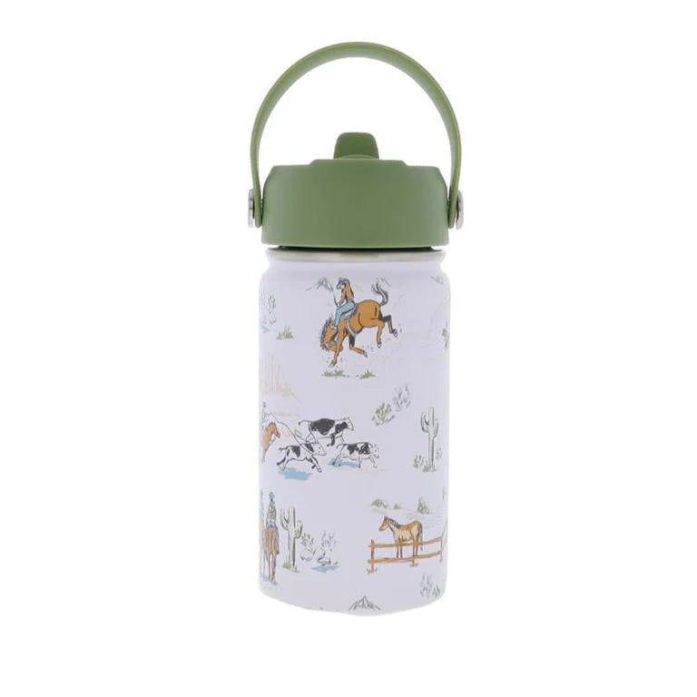 Kids Wanna Be a Cowboy 12oz Straw Lid Bottle