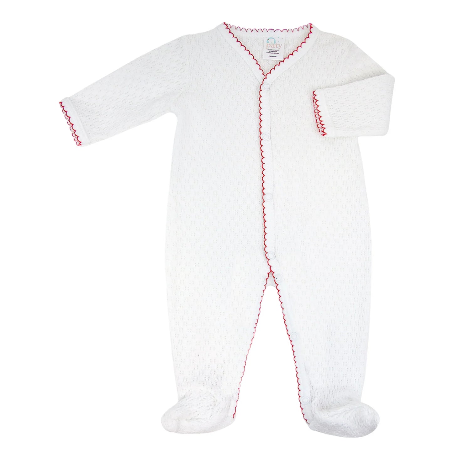 Paty Knit Footie | Red