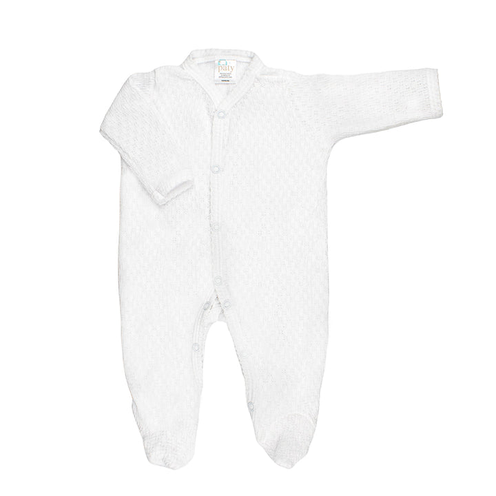 Paty Knit Footie | White