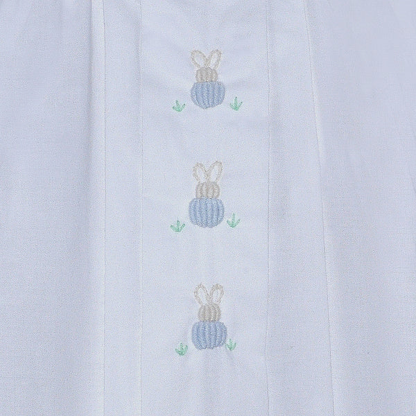 White Hanan Boy Daygown | Bunnies