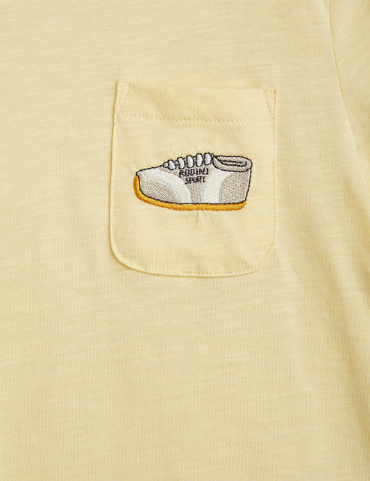 Jogging Embroidered Short Sleeve Tee | Yellow