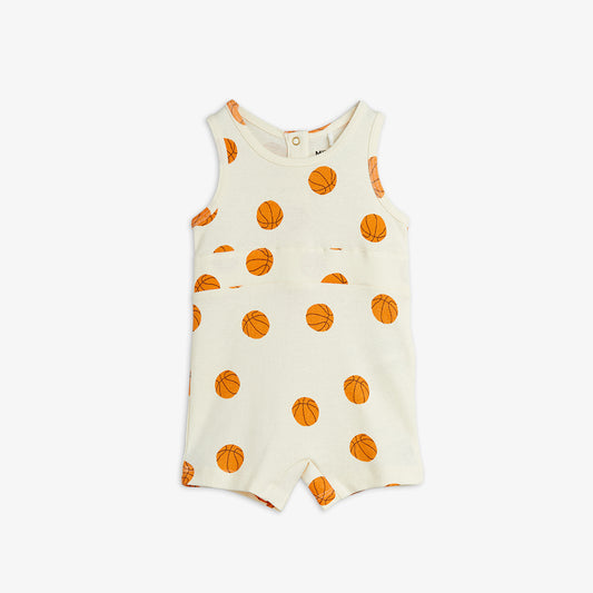 Basketball AOP Baby Summersuit | Off White