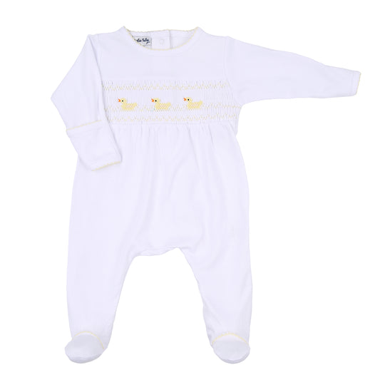 Just Ducky Smocked Footie | Yellow
