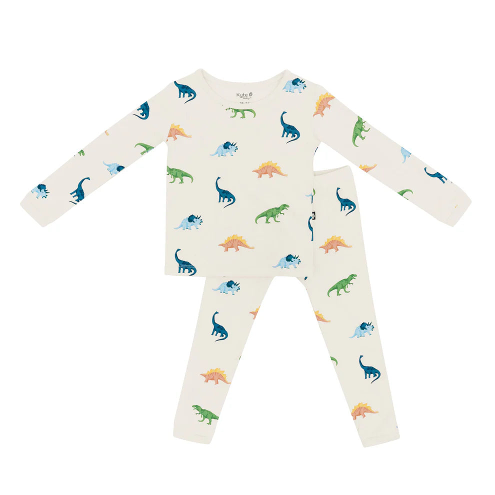 Kyte Baby Toddler Pajama Set | Ecru Roar