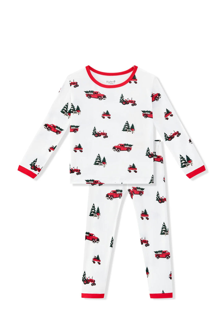 Kyte Baby L/S Pajama Set | Holiday Tree Farm