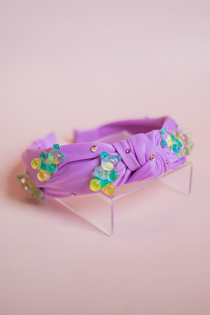 Large Gummy Bear Knot Headband | Purple