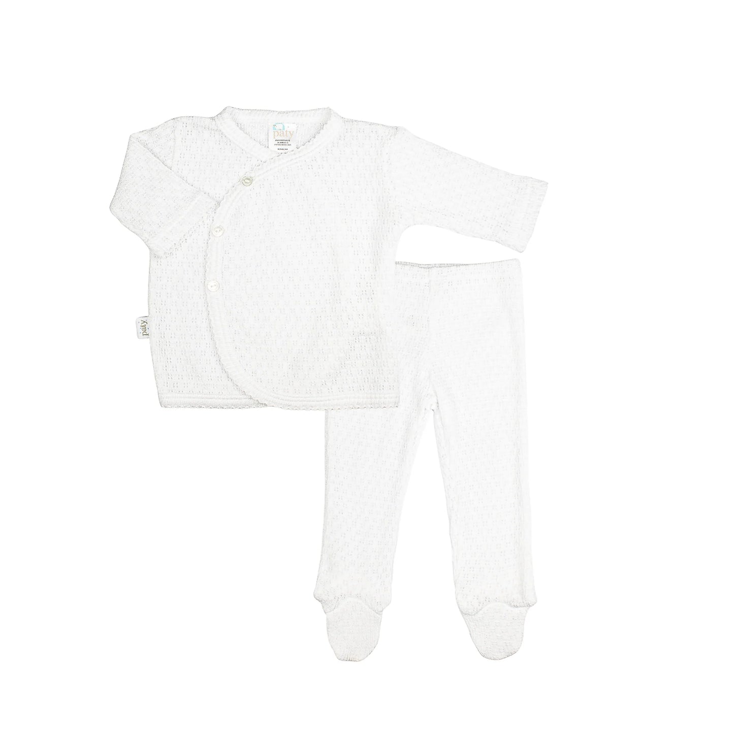Paty Knit Kimono Legging Set | White