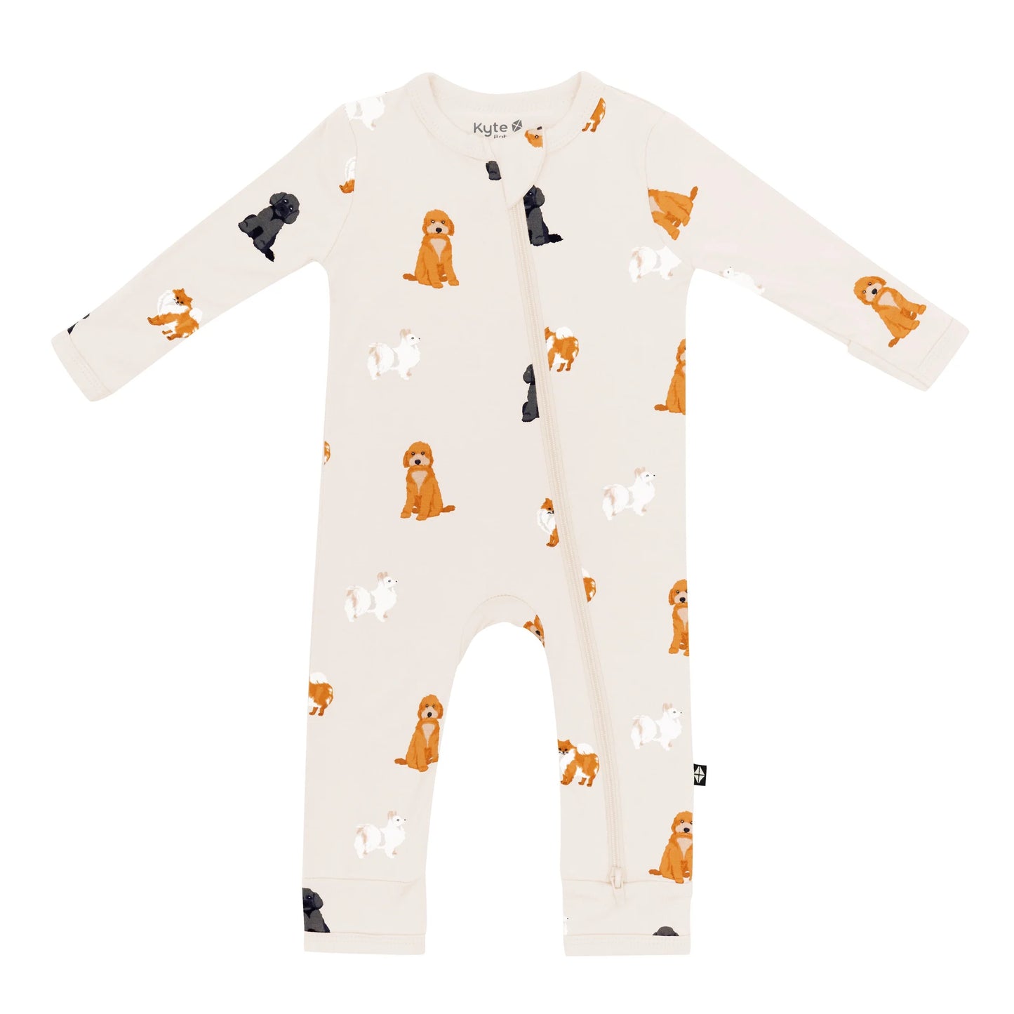 Kyte Baby Zippered Bamboo Romper | Fluffy Dog