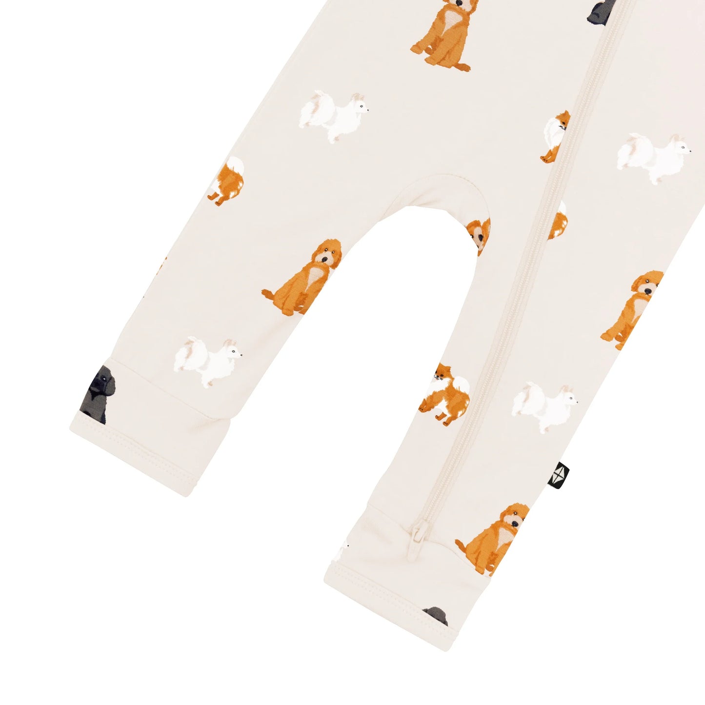 Kyte Baby Zippered Bamboo Romper | Fluffy Dog