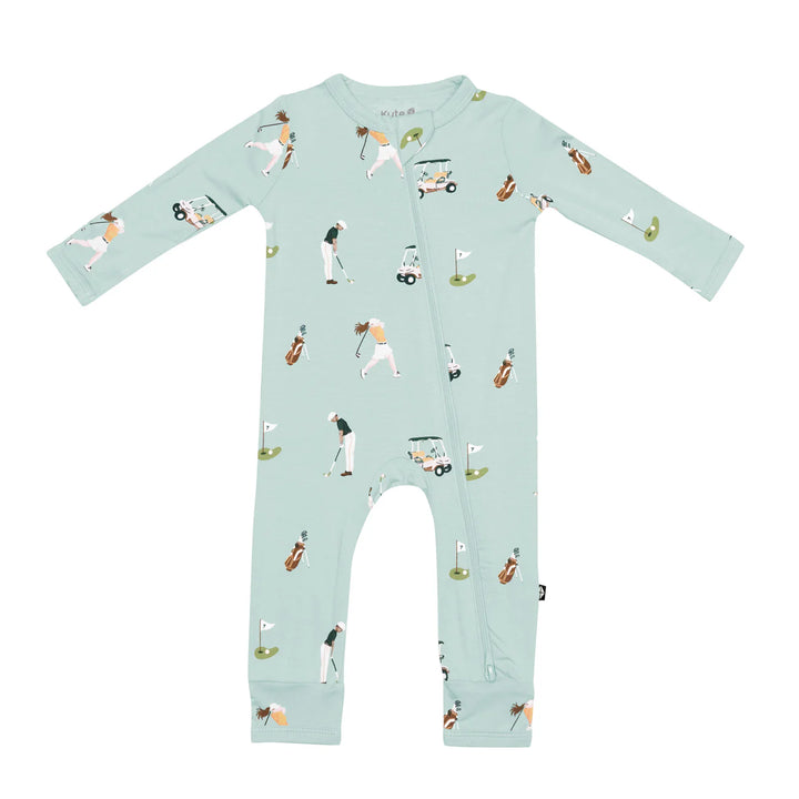 Kyte Baby Zippered Bamboo Romper | Golf
