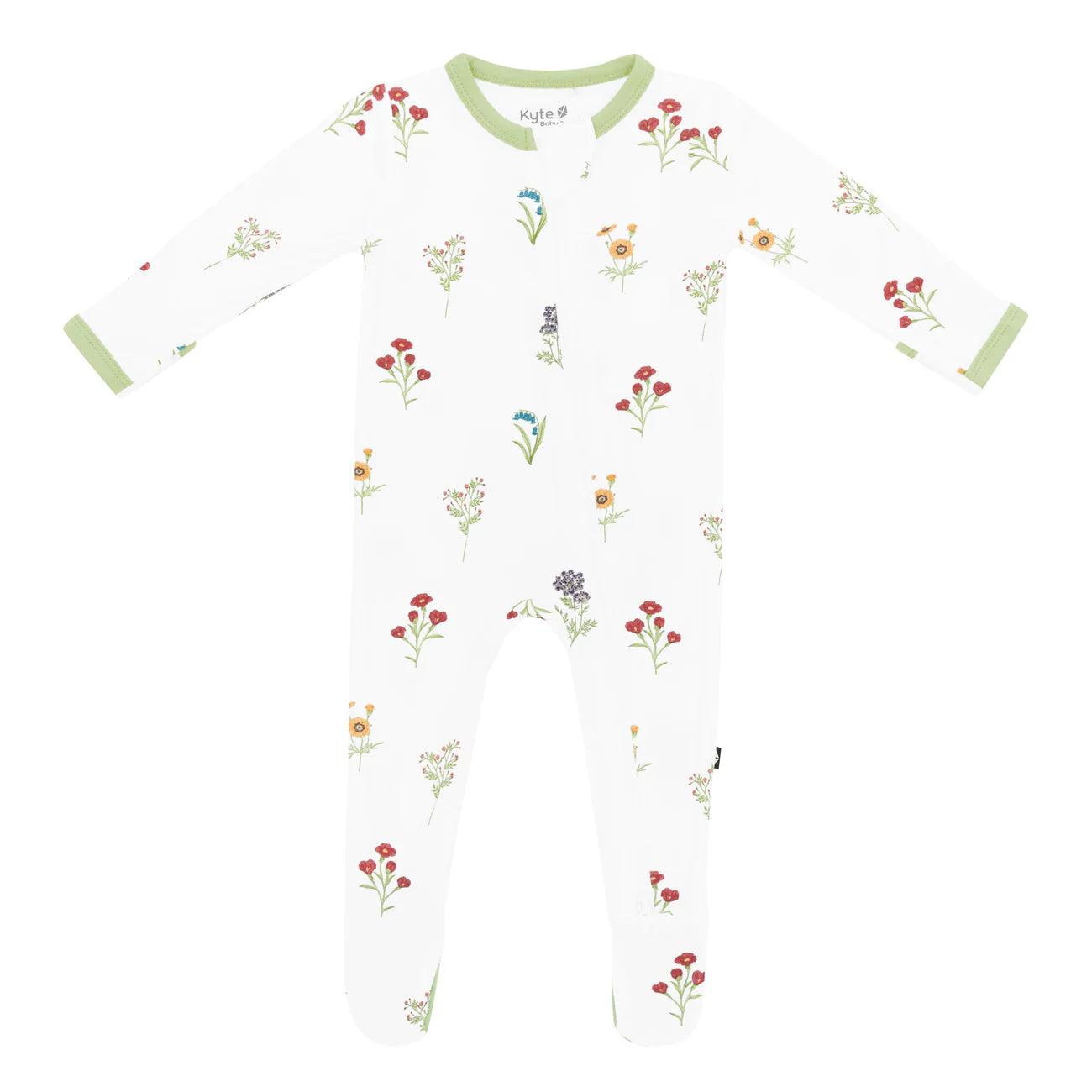 Kyte Baby Zippered Bamboo Footie | Wildflower