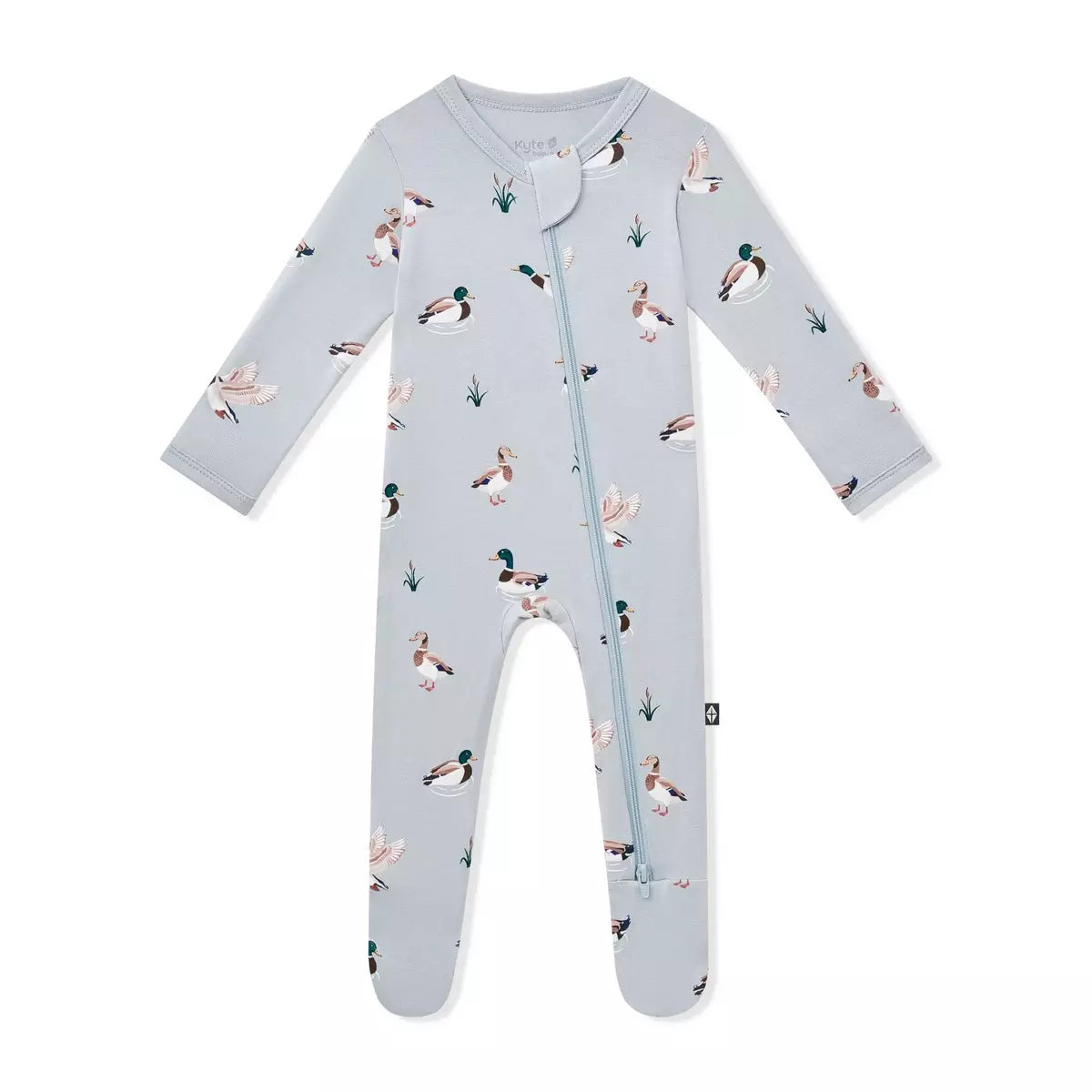 Kyte Baby Zippered Bamboo Footie | Mallard Duck