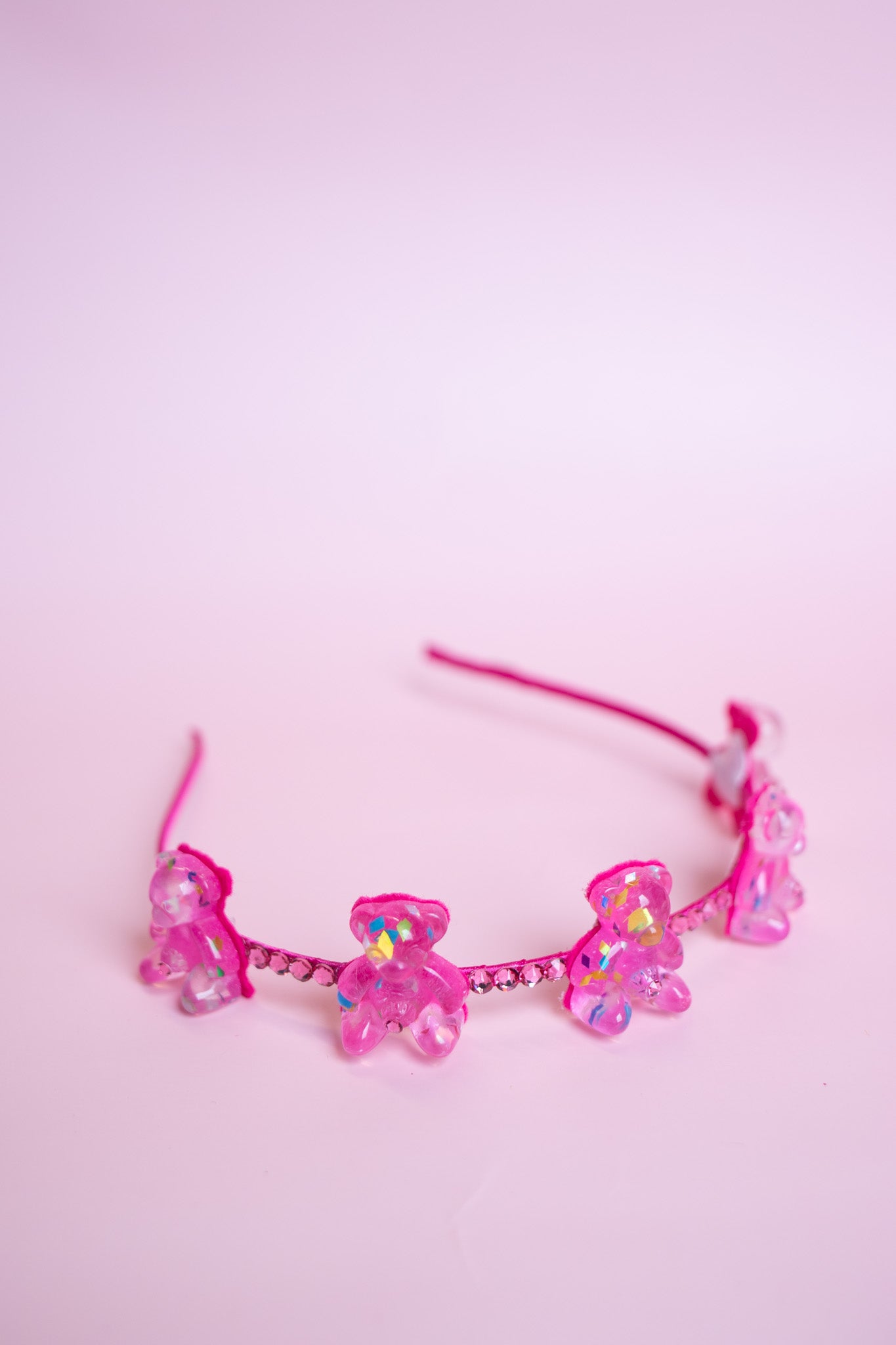 Teddy Bear Crystal Halo Thin Headband