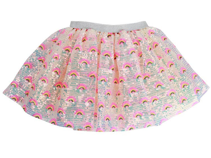 Sparkle Rainbow Tutu | White
