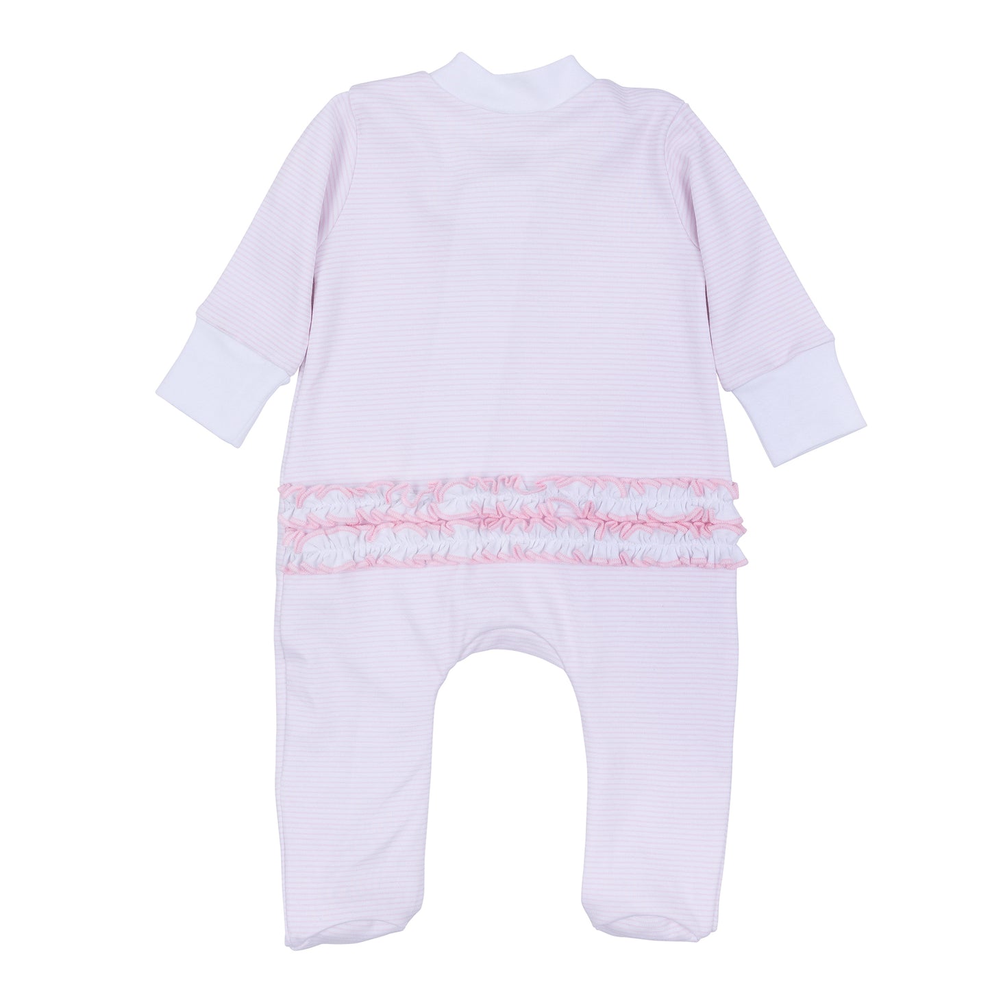 Touchdown Cutie Embroidered Ruffle Footie | Pink