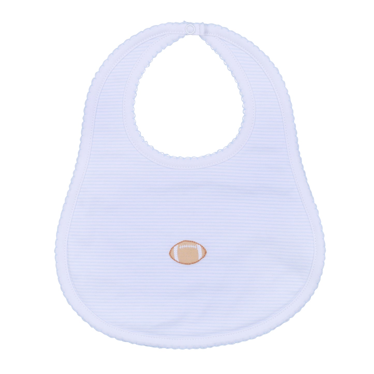 Touchdown Cutie Embroidered Bib | Light Blue