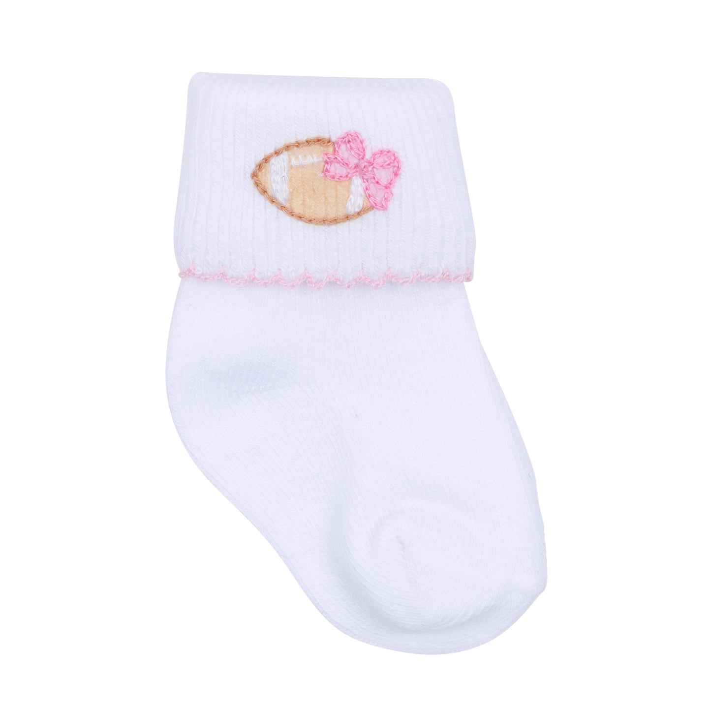 Touchdown Cutie Embroidered Socks | Pink