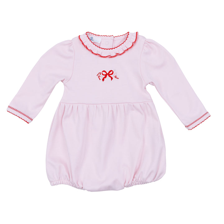 Candy Cane Lane Embroidered Long Sleeve Bubble