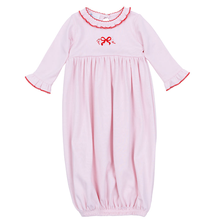 Candy Cane Lane Embroidered Ruffle Gown