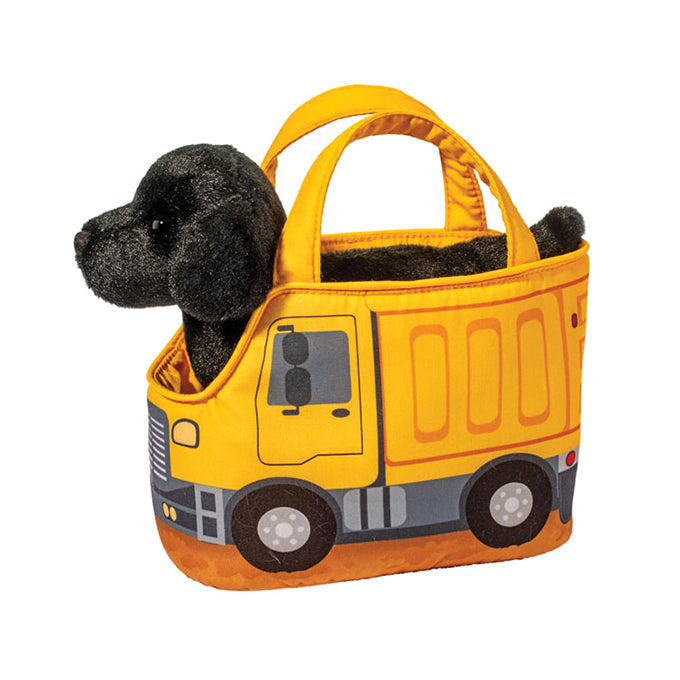 Construction Truck Pet Sak w Black Lab