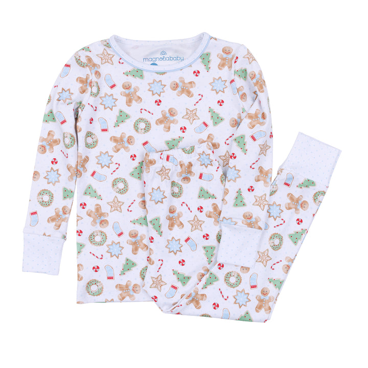 Frosted Wonderland Long Sleeve Pajamas | Light Blue