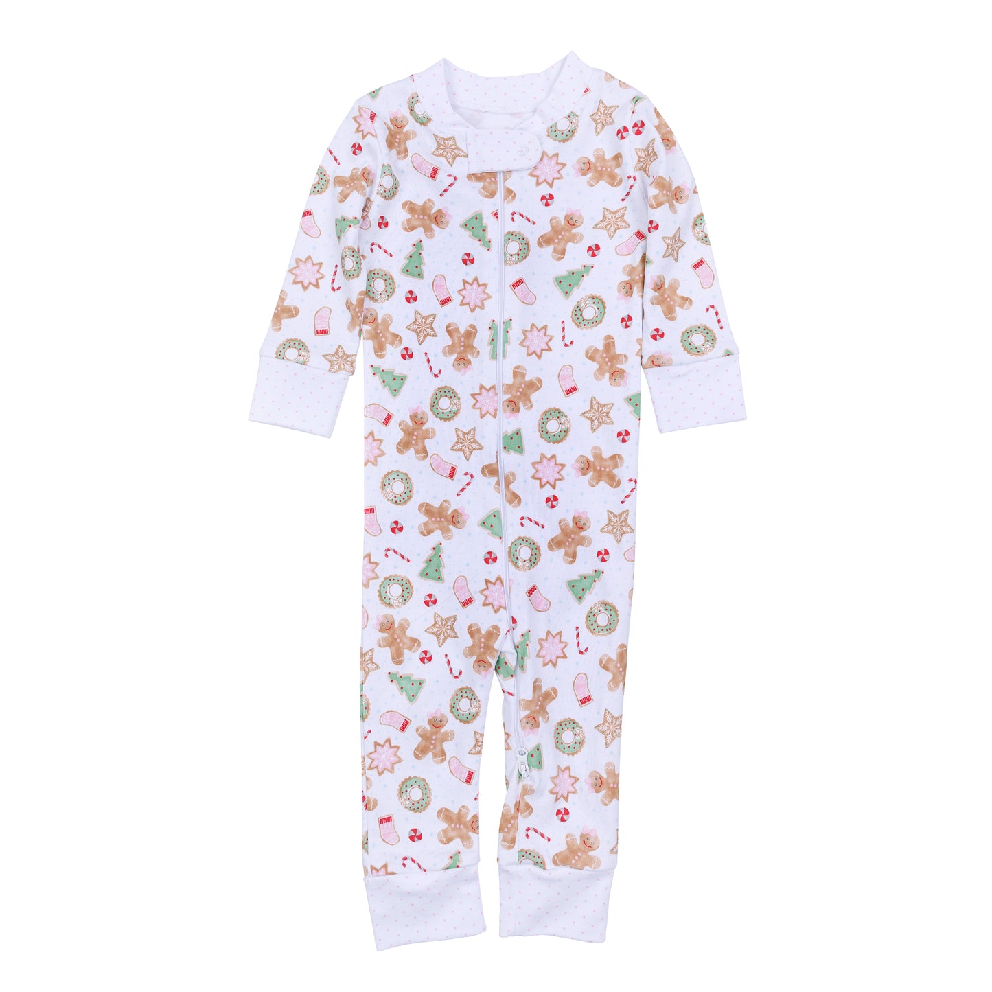 Frosted Wonderland Zipper Pajama | Pink