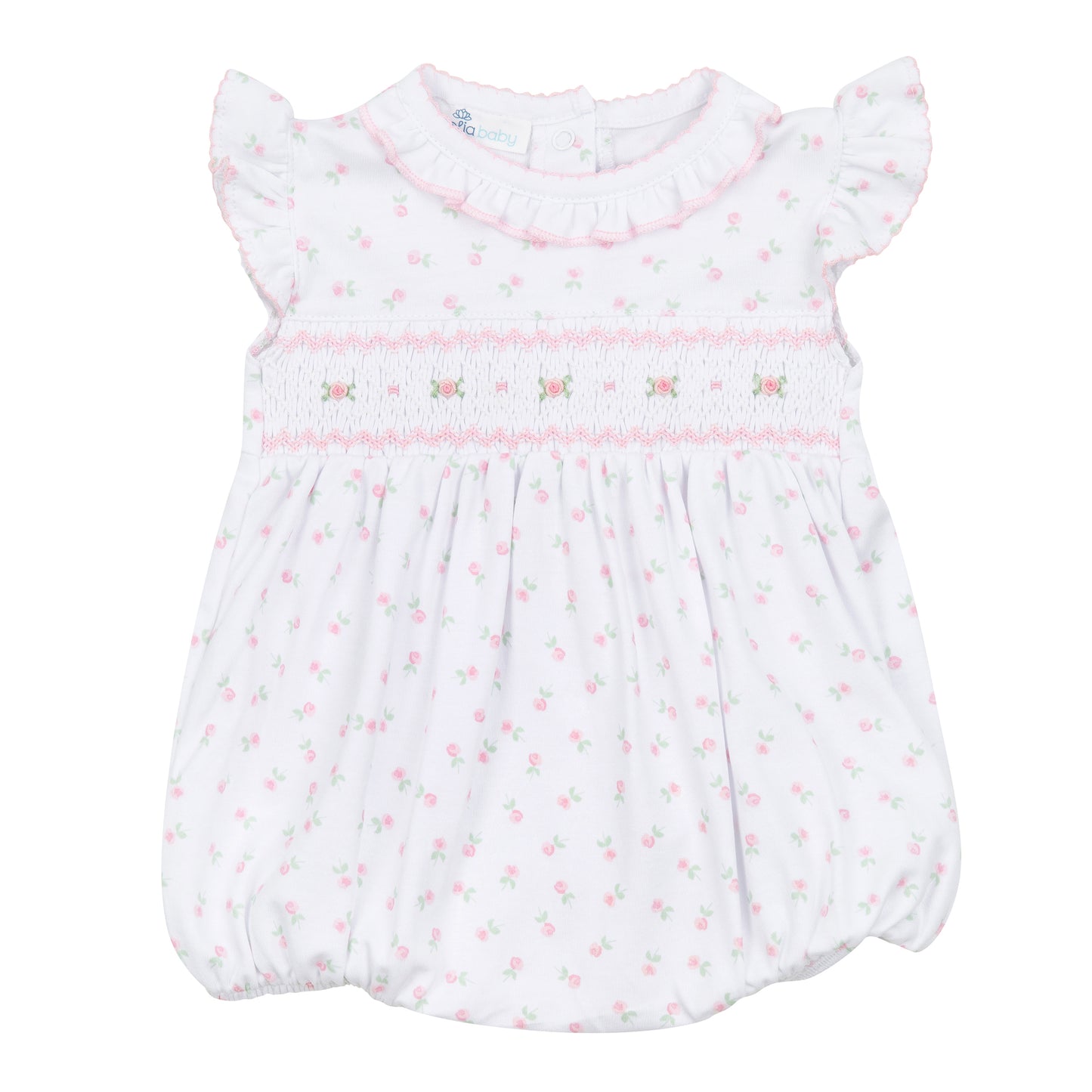 Juliette's Classics Smocked Printed Flutters Bubble