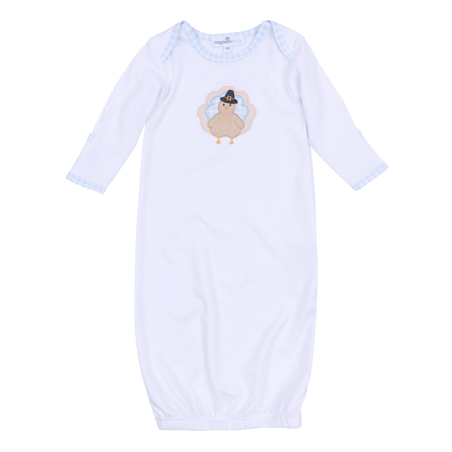Pilgrim Pals Applique Gown | Light Blue