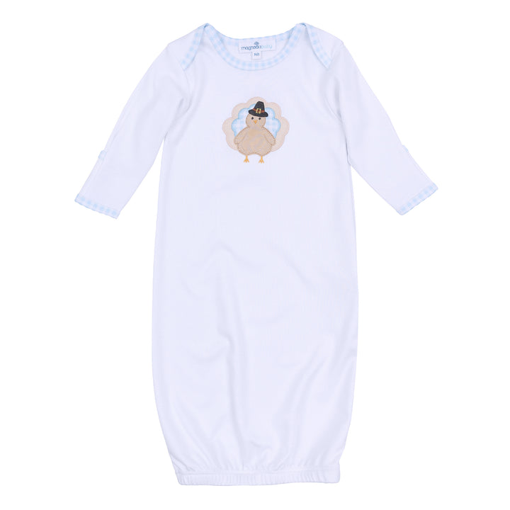 Pilgrim Pals Applique Gown | Light Blue