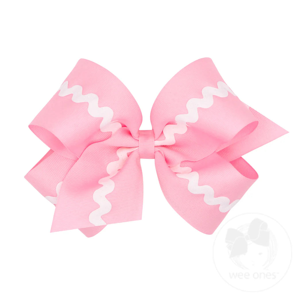 Pearl King Grosgrain with Ric-Rac Bow