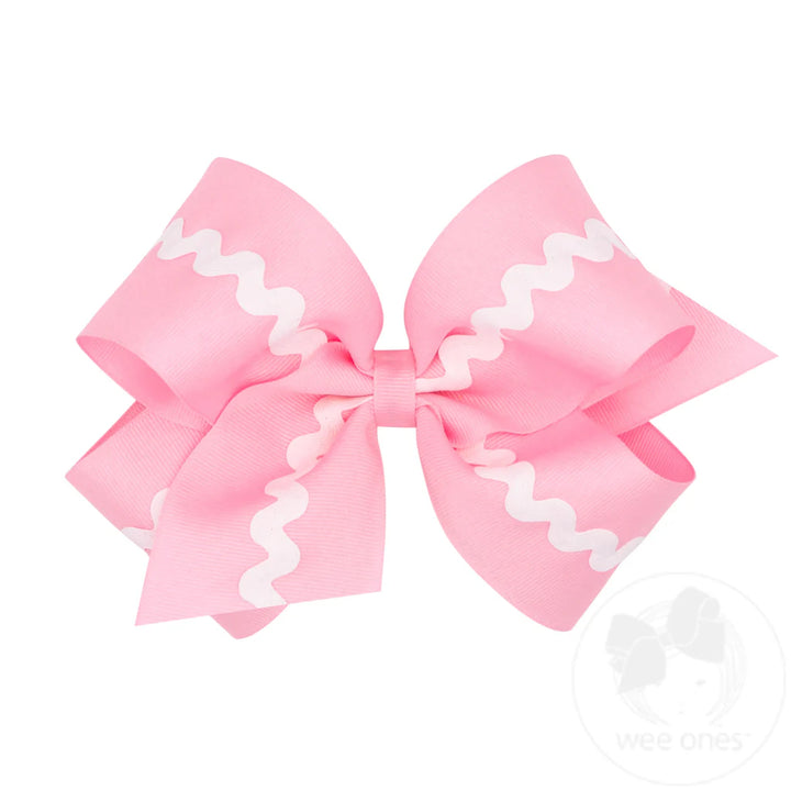 Pearl King Grosgrain with Ric-Rac Bow