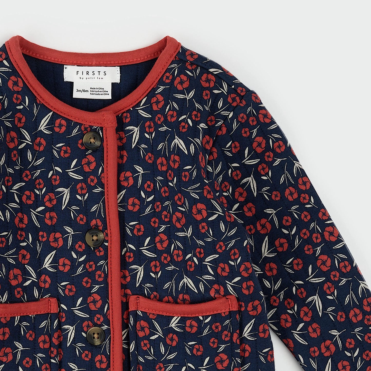 Poppy Quilted Cardigan | Navy