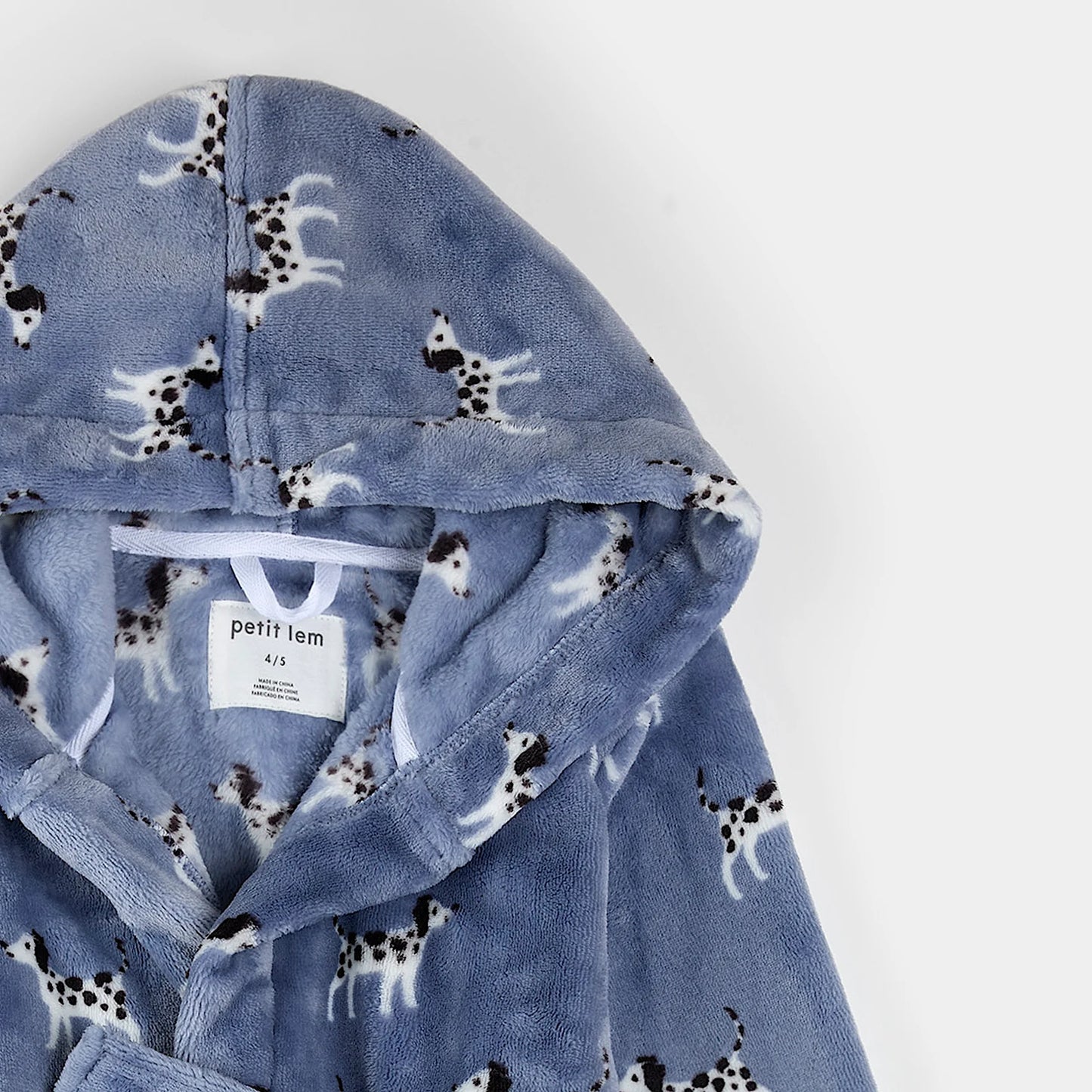 Plush Robe | Blue Dalmatian