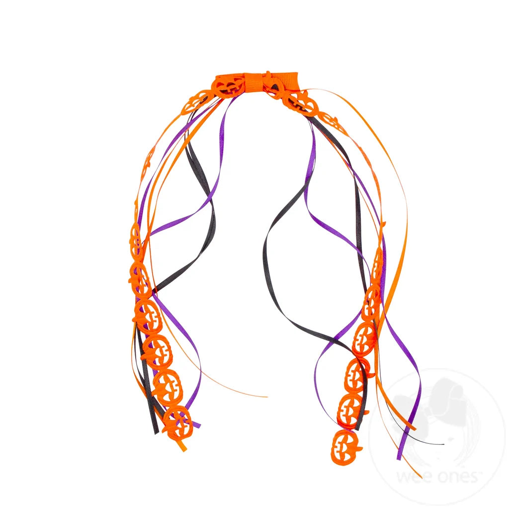 Halloween Satin Streamers | Jack O' Lantern