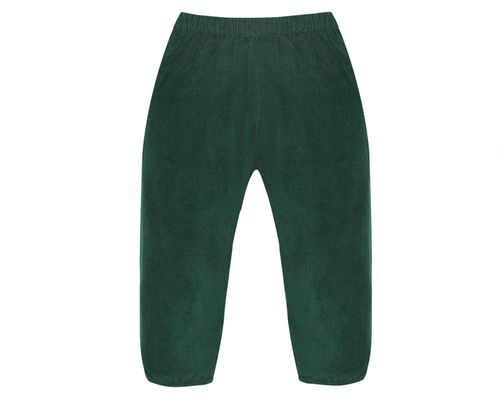 Christmas Green Cord Logan Elastic Pant