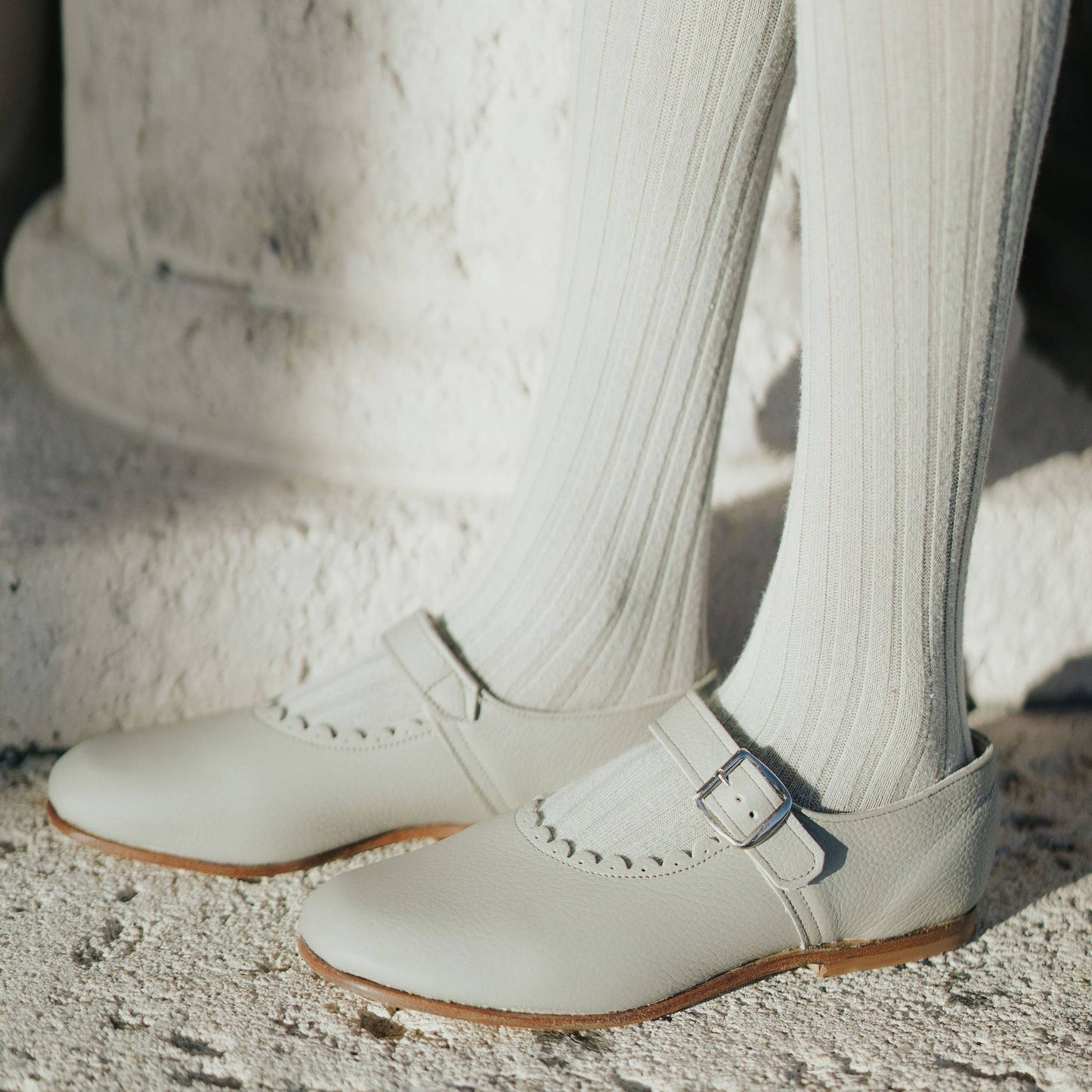 Scalloped Mary Jane | Pearl